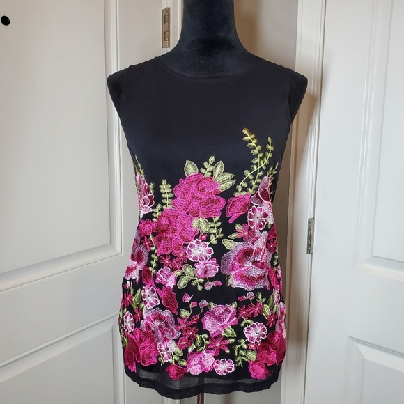 INC International Concepts Stitched Floral Tank Top Size Small EUC - Picture 9 of 15